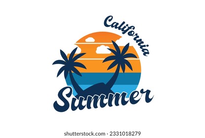 California summer t shirt design 