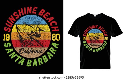 California summer t-shirt design.Colorful and fashionable t-shirt design for man and women.