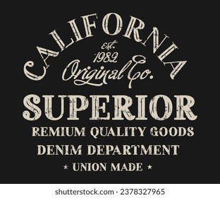 Norma superior de California Original Co. Editable diseño de camisetas gráficas de impresión de ilustraciones vectoriales para hombres y mujeres