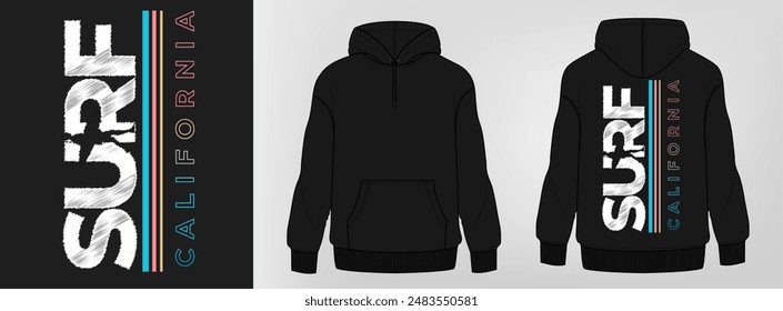 California Surf Paradise Graphic Hoodie