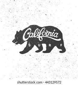 California surf. Retro badge. Vintage label
