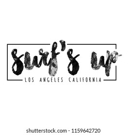 California surf typography, t-shirt graphics, vectors