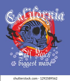 California surfer vector art