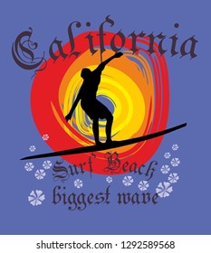 California surfer vector art