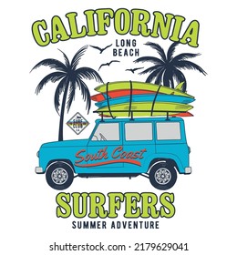 California Surfers amazing t shirt design