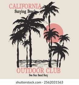 California Surfing Beach Outdoor Club