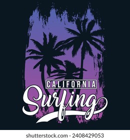 California surfing, Streetwear T-shirt Designs Artwork Set, Graffiti Vector Collection for Apparel and Clothing Print.