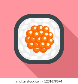 California sushi roll icon. Flat illustration of california sushi roll vector icon for web design