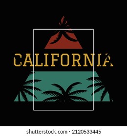 California  T Shirt Design And Vector Illustration. 