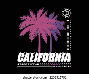 california t shirt design, vector graphic, typographic poster or t shirts streetwear and Urban style