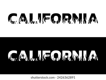 California text logo, typography print or slogan. Modern California banner design. Vector illustration.