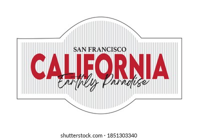 California text print - vector