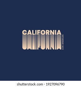 Vector de texto de California, diseño de palabras, logotipo, gráficos de camisetas, impresión, tela negra o texto adhesivo.