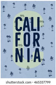 california tree graphic for t shirt print