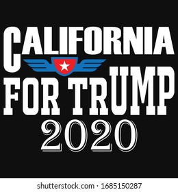 California for Trump 2020 ... T shirt design template 