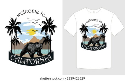 California t-shirt design for business