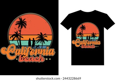 california t-shirt design. palm trees silhouette t shirt design. t-shirt design vector for print. california logo design vector illustration. quotes for t shirt