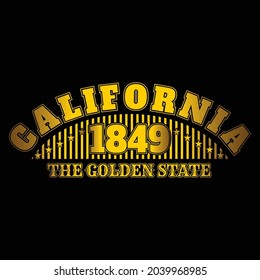 California Typograph text For Printing T-Shirt, Banner, Poster and More