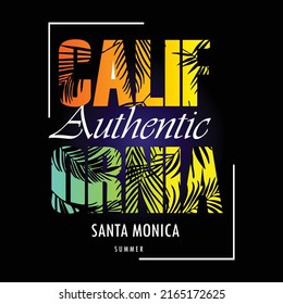 California typography design t-shirt print vector illustration 