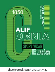 California typography design in vector illustration.