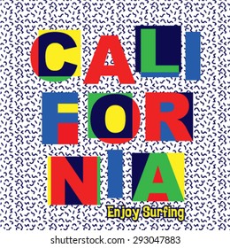 California typography design. Vector illustration.