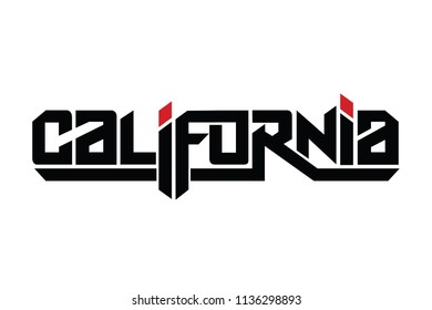California typography design vector, for t-shirt, poster and other uses