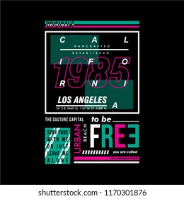 california typography graphic design, awesome cool vector