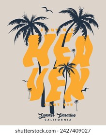 california typography palm design slogan vector illustration art for t-shirt