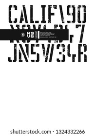california typography pattern for t-shirt print or other user