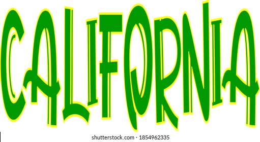 california-typography-text-banner-vector-word-stock-vector-royalty