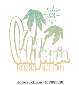 California typography for t-shirt print , vector illustration.