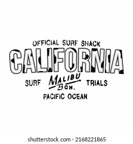 California typography for t-shirt print , vector illustration