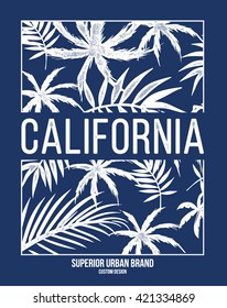 California typography for t-shirt print , vector illustration