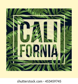 California typography for t-shirt print , vector illustration