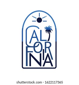 California typography.Vector graphic for t-shirt and other uses.