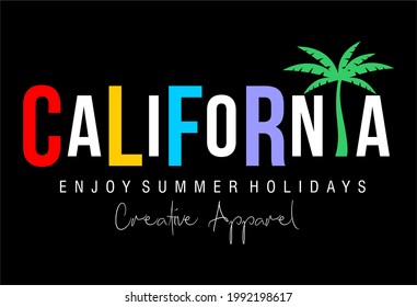 california urban city t shirt design graphic vector 