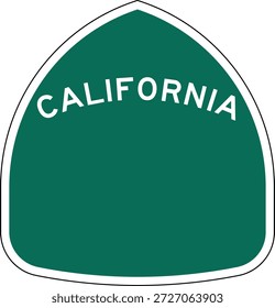 California US State Highway Shield Marker Shape Blank Editable Vector