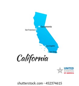 California USA State Map