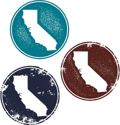California USA State Stamps