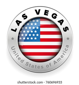 California USA steel button