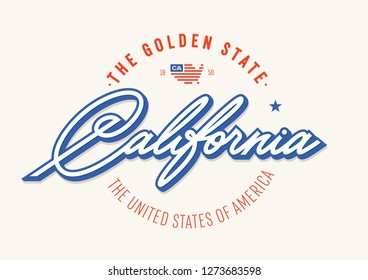 California vector badge patch logo