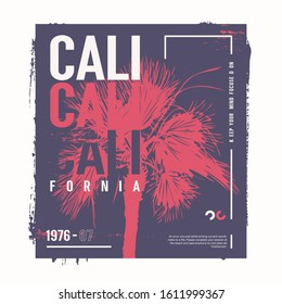 California vector graphic t-shirt design, poster, print.