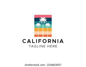 California vector illustration, for logo print and other uses.