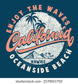 California vector illustration for t-shirt and other uses