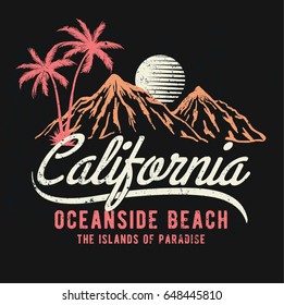 California vector illustration for t-shirt and other uses