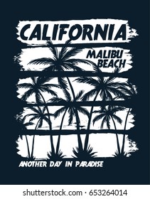 California vector illustration for t-shirt and other uses.