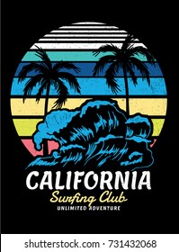 California vector illustration for t-shirt and other uses