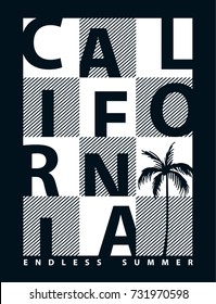 California vector illustration for t-shirt and other uses