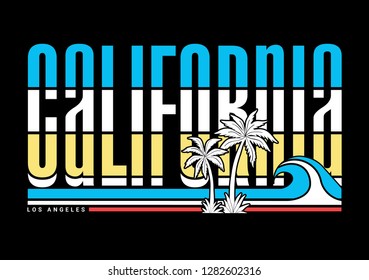 California vector illustration, for t-shirt print and other uses.