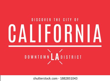 California vector illustration, for t-shirt print and other uses.